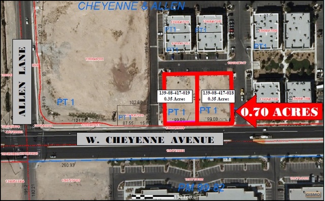 Cheyenne Avenue frontage at Allen Lane