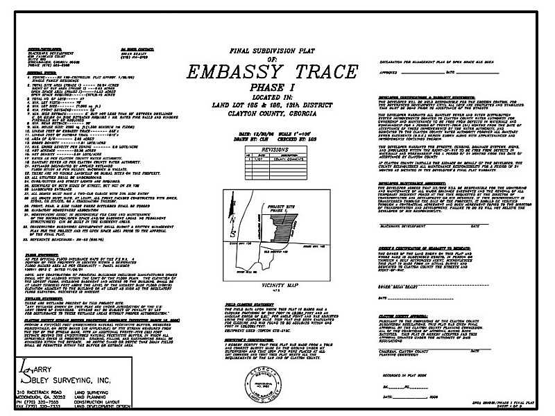120 Lots Embassy Trace